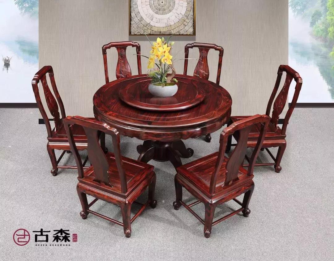 古森红木阔叶黄檀圆台