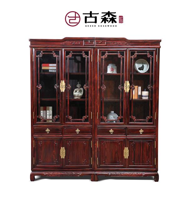 古森红木——阔叶黄檀书柜
