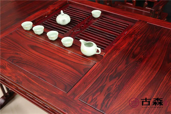 古森红木阔叶黄檀家具纹理细节图